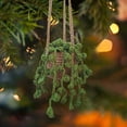 thumbnail image 4 of Hand Crocheted Wool Potted Plant Car Hanging - Creative Rearview Pendant, for Decoration & Gifting, 4 of 6