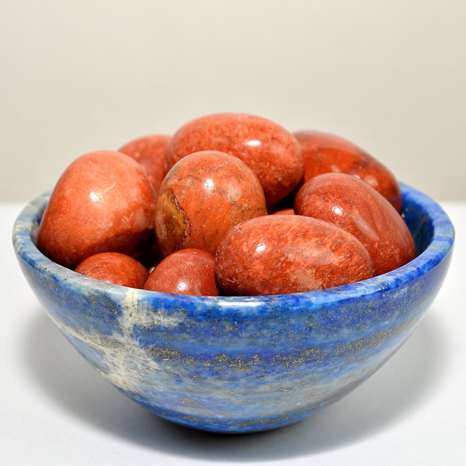 10PCS Orange Jasper Cabochon Pebbles Polished Rare Natural Quartz Stone