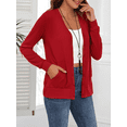 thumbnail image 2 of FIUFY Cardigan Button Down Shirts for Woman Long Sleeve Casual Lightweight Sweaters with Pockets, 2 of 5