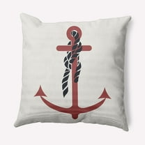 Simply Daisy 20" x 20" Anchor and Rope Nautical Indoor/Outdoor Throw Pillow