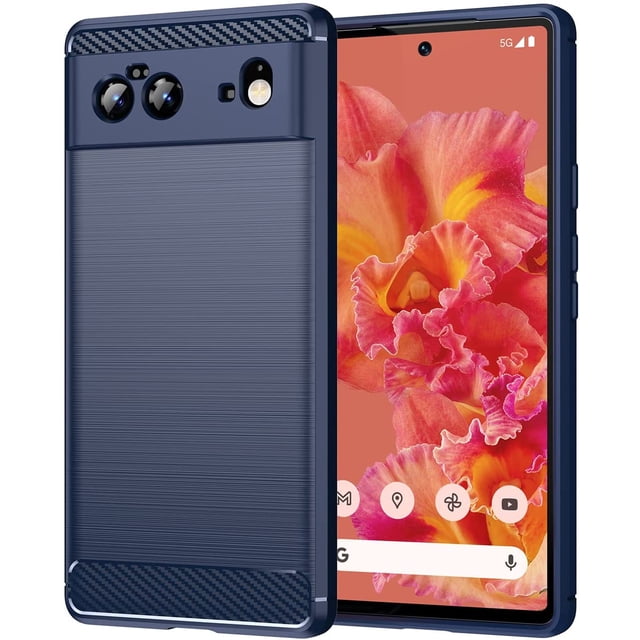 Compatible with Google Pixel 6 Case, Soft TPU Cover Shockproof Anti-Fingerprint Phone Case and Anti-Scratch Protection Cover for
