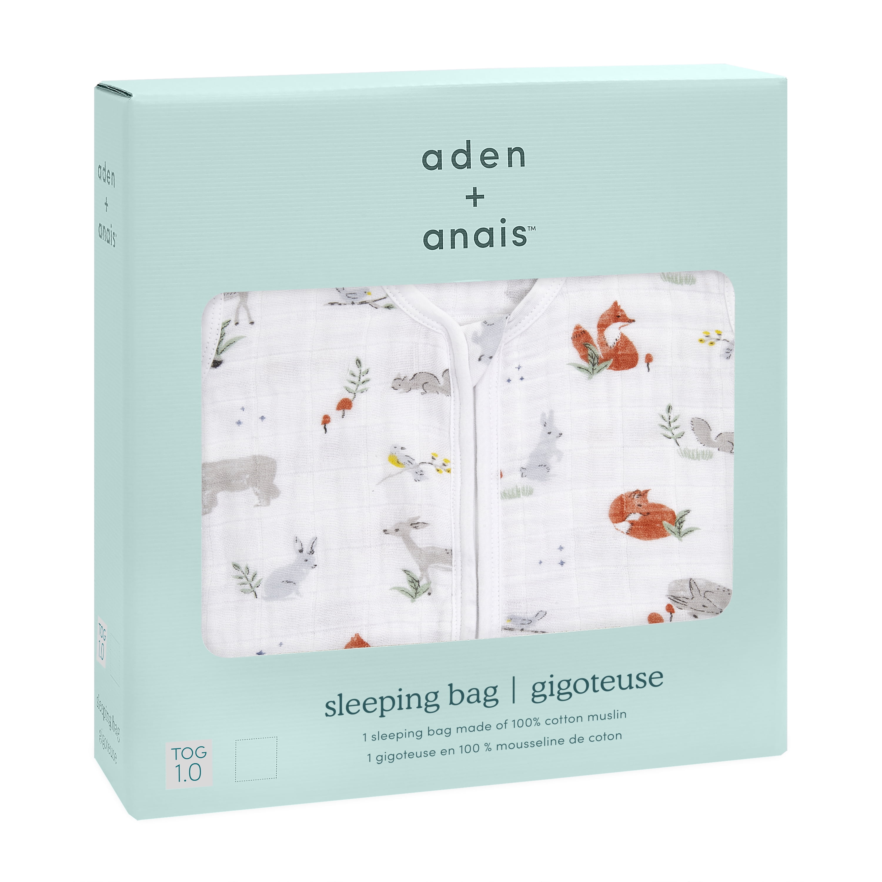 aden + anais, classic sleeping bag, naturally-eco-forest