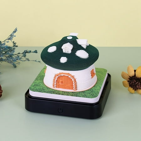 

2024 Calendar Memo Pad With Lights Desk Calendar With LED Lights Desk Calendar DIY Notepad 3D Art Calendar Paper Carving Sculpture For School Home Easter Bulk Items Lights Clear Ornament Bulbs Metal