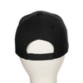 thumbnail image 3 of Structured Baseball Hat Classic Team Coach Arched Letters Adjustable Curved Cap, Black Hat White Navy Letters, 3 of 5
