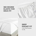 thumbnail image 4 of BNM Egyptian Cotton 850 Thread Count Bed Sheet Set, Twin XL, White, 4 of 8