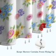 thumbnail image 6 of Pioneer Flower Floral Print Pattern Shower Curtain 84"x72", Bathroom Decorative Shower Curtain Set with 12 Hooks, Waterproof Washable, 6 of 6
