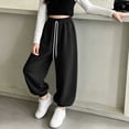 thumbnail image 5 of LIaqionyy Girls Cotton Joggers Baggy Sweatpants High Waisted Drawstring Fall Fashion Winter Clothes Jogger with Pockets, 5 of 7
