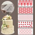 thumbnail image 4 of Cake Rim Mold Easy to Clean Food Grade Reused Non-stick Smooth Surface Bake Tool PET Leaf Ear Cake Spray Flower Mold for Home, 4 of 8