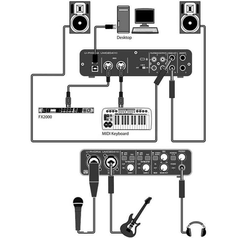DTM・DAW BEHRINGER  UMC204HD Behringer U-Phoria UMC204HD USB Audio Interface | Sweetwater