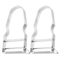 Masteelf  2 Pcs Metal Vegetable Peeler Veggie Peelers for Kitchen Silver
