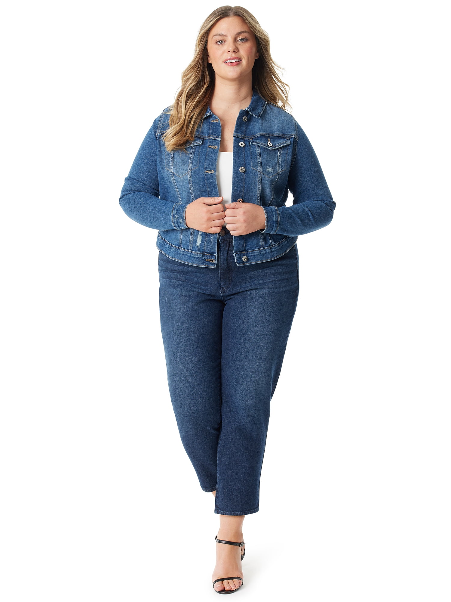 Jessica Simpson Women's and Women's Plus Uptown Denim Jacket, Sizes XS-4X