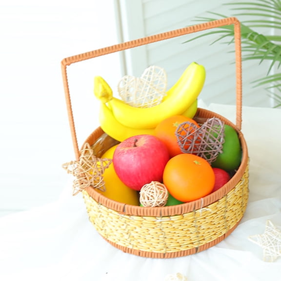 Amosfun Plastic Storage Basket for Home Organization, Ideal for Fruits, Vegetables, Snacks and More