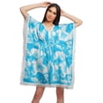 thumbnail image 1 of Moomaya Robe Courte de Caftan de Plage, Robe de Couverture Imprimée, Kaftan pour Femmes, Tenue de Plage, Couverture, 1 of 4