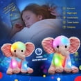 thumbnail image 5 of Glow Guards LED Elephant Stuffed Animal Light Up Cute Soft Plush Toy Luminous Doll Sofa Decors Birthday Gifts, Pink, 10", 5 of 5