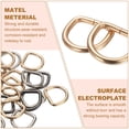 thumbnail image 4 of Uxcell 30pcs D Ring 5/8" (16mm) Metal Electroplate D-Shape Buckle Clips, 3 Colors, 4 of 7