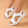 thumbnail image 4 of Ladies Slip On Sneakers Comfortable Walking Shoes for Travel & Work Women's Breathable Knit On Wedge Sandals For Outdoor Leisure, 4 of 8
