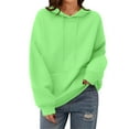 thumbnail image 4 of Oversized Hoodie Women Plain Fleece Hooded Sweatshirt with Pockets Casual Long Sleeve Pullover Sweat Shirts Y2k Tops Light Green L, 4 of 6