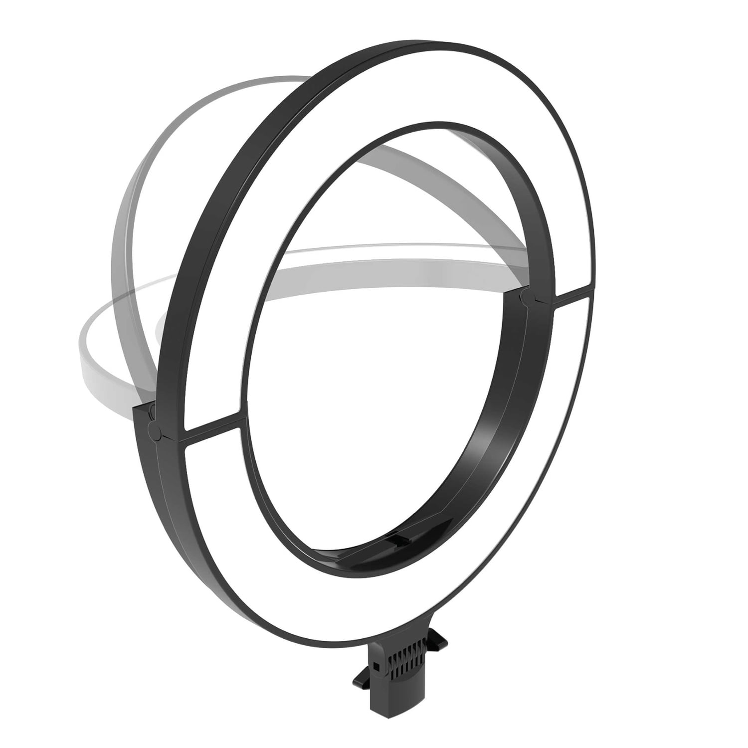 Bower 18-In. Foldable Ultra-Slim Ring Light with Stand, Phone Mount, and Remote