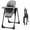 Black Grey, variant on AILEEKISS Foldable High Chair for Baby, Toddler Eating Chair with Detachable Double Trays, Green