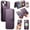 Purple, variant on ELEHOLD Leather Case For iPhone 15 Plus 2-in-1 Shockproof Cover, With Magnetic Detachable Flip Card Holder Wallet, Kickstand & Wristband, MagSafe Compatible, Blue