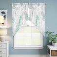 thumbnail image 6 of Coastal Turquoise Kitchen Window Curtains, Swag Curtains Valance for Bedroom Living Room Bathroom, Coral Starfish Jellyfish Seahorse Rod Pocket Window Treatment Curtain Block Drapes 2 Panels 28"x36", 6 of 9