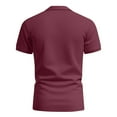 thumbnail image 4 of Men's Polo Shirts Short Sleeve Casual Shirts with Pocket Wine XXL, 4 of 5