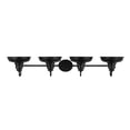 thumbnail image 3 of 37.88 in. Elmcroft 4-Light Matte Black Farmhouse Bathroom Vanity Light with Metal Shades, 3 of 9