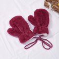 thumbnail image 2 of Landzoo One Autumn And Winter Solid Color Children's Mitten Glossy Plate Warm And Thickened Neck Hanging For Children 2 5 Soft Stylish Basic Gloves Mittens, 2 of 4