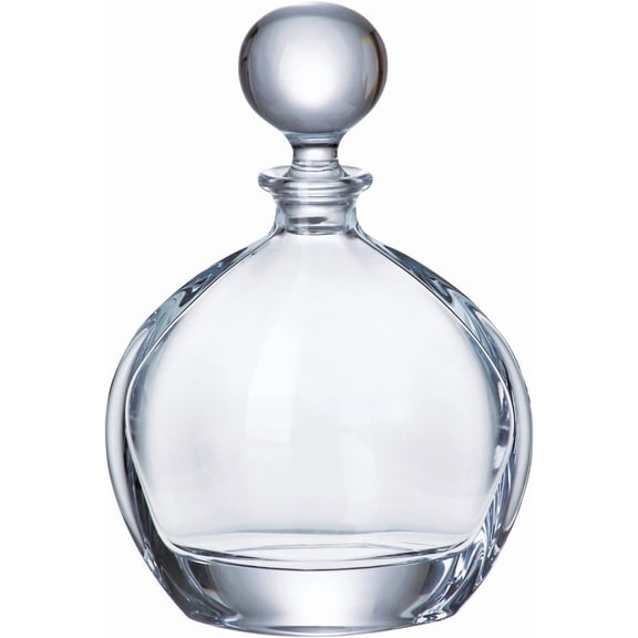 Barski European Crystal Liquor Decanter With Stopper, 19 oz Glass Wine Whiskey Decanter