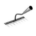 thumbnail image 5 of 5/6/7/8 Teeth Carbon Steel Garden Weeding Rake, Dethatching Rake, Iron Weeding Rake for Dethatching, Gardening and Backyard Lawn Loosening, Weed Rake, Weed Rake Tool (8 Teeth), 5 of 9