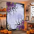 thumbnail image 4 of Shower Curtains for Bathroom-36"x72",Halloween Purple Rose Flower Waterproof Bath Curtain Grommet Shower Curtain Set with Hooks, 4 of 9