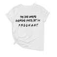 thumbnail image 2 of Women Pregnancy Announcement Shirts I'm Pregant T-Shirt Pregnant Mom Tshirt Short Sleeve Crewneck Funny Maternity Tees, 2 of 5