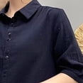 thumbnail image 4 of XuJwPNcy Button Down Shirts for Women Half Sleeve Collared Tops Trendy Casual Summer Tee Clothes Breathable Comfy Outfits, 4 of 5