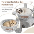 thumbnail image 3 of Gitelsnour Cat Tree, Cat Tower with condo, 2 Baskets, Large Platform, Scratch Board, Cat Scratching Posts for Indoor Cats, Light Gray GCT003SW, 3 of 9