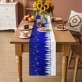 thumbnail image 2 of Blue Christmas Snowflakes Table Runner 48 Inches Long Farmhouse Dress Scarves, Xmas Balls Winter Pine Tree Dining Tablerunner for Coffee Table/Kitchen Island/Party Décor, 13" x 48", 2 of 8