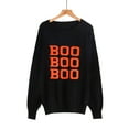 thumbnail image 5 of SRZYMJ Women's Autumn Winter Casual Pullover Sweater with Halloween Letter Print Round Neck Design for Seasonal Comfort, 5 of 6