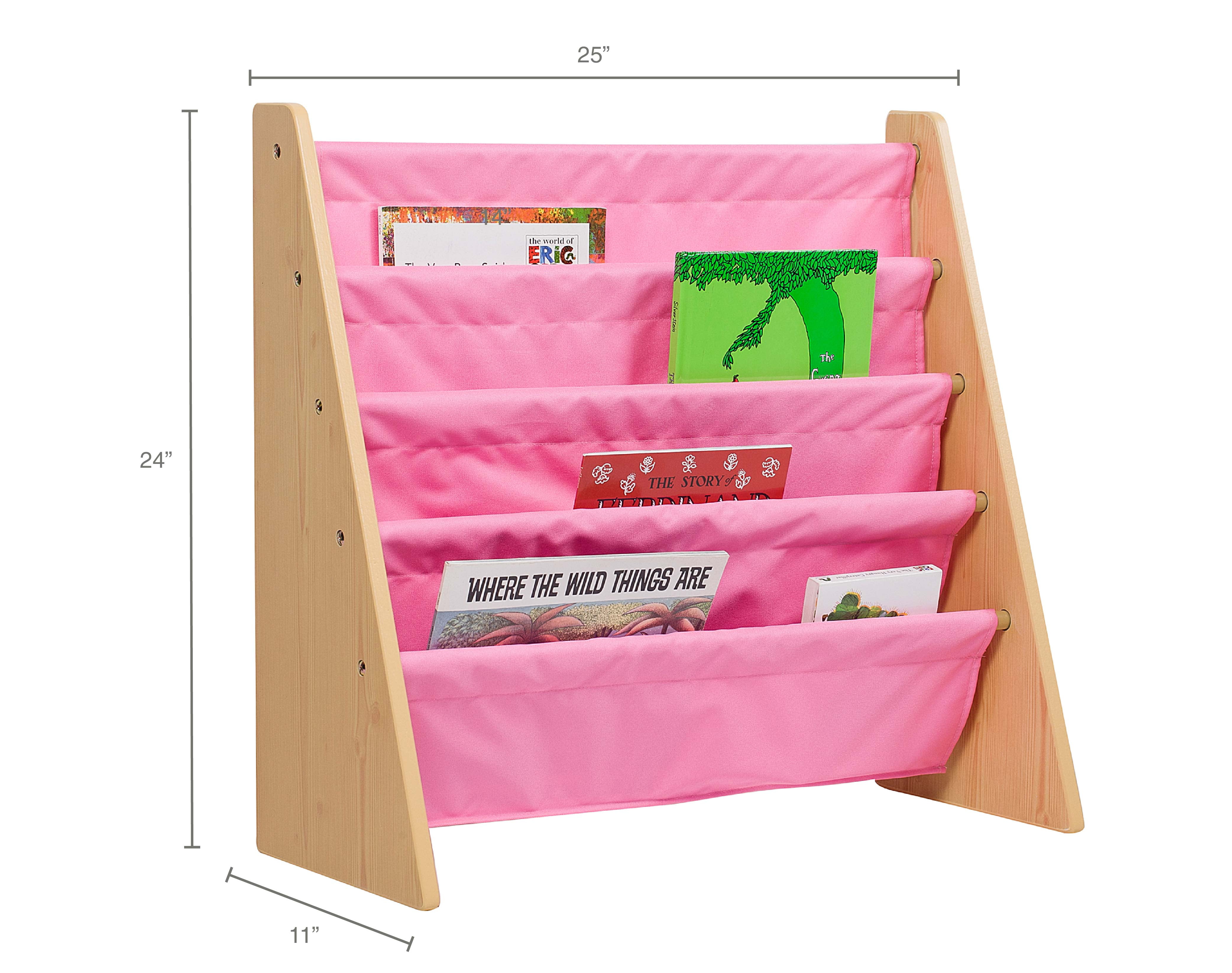 white sling bookshelf