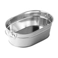 thumbnail image 2 of Cesta de freidora de acero inoxidable, cesta de pan multifunción, cesta de comida, cesta ovalada, cubo para patatas fritas para aperitivos de tienda 7 cm de altura, 2 of 9