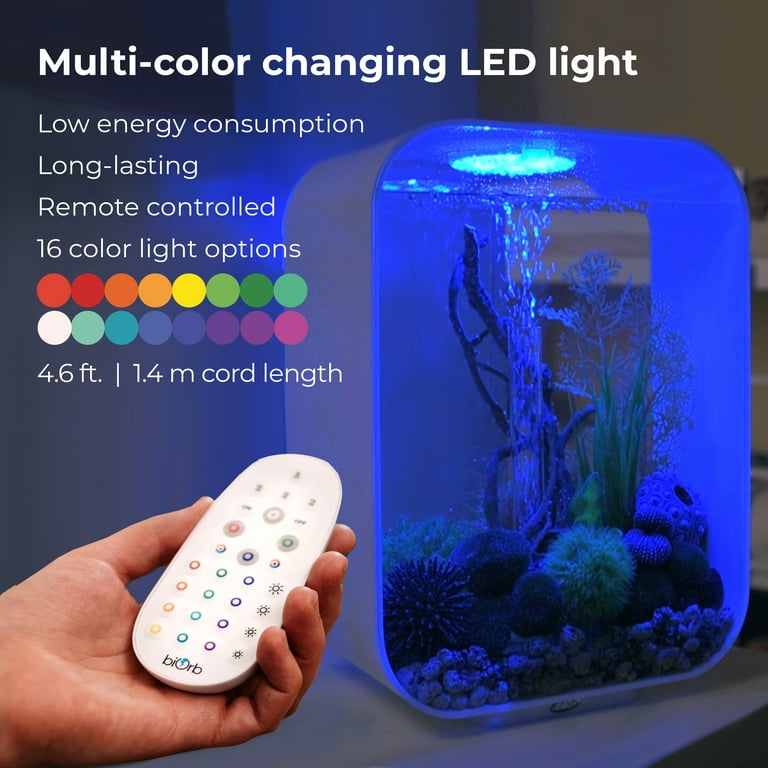 biOrb Life 15 Aquarium with MCR Light - 4 Gallon, Transparent