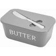 thumbnail image 3 of Qiweii High-Capacity Butter Dish with Lid and Knife, Airtight Covered Plastic Butter Container, Butter Keeper for Countertop and Fridge Tray Container, 3 of 6