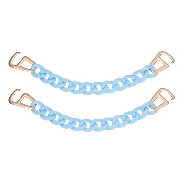 Uxcell 2 packs Shoe Charm Chain Round Shape for Shoes Decoration, Blue