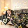 thumbnail image 4 of Homewish Vintage Tree Of Life 7-Piece Twin Bedding,Romantic Floral Bedding Comforter Set,Black Green,Black Reversible, 4 of 8