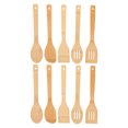 thumbnail image 1 of GOOHOCHY 10 espátulas antiadherentes de bambú: utensilios de cocina, cucharas ranuradas para inauguración de la casa, sartén antiadherente para huevos, tortillas, crepes y filetes., 1 of 8