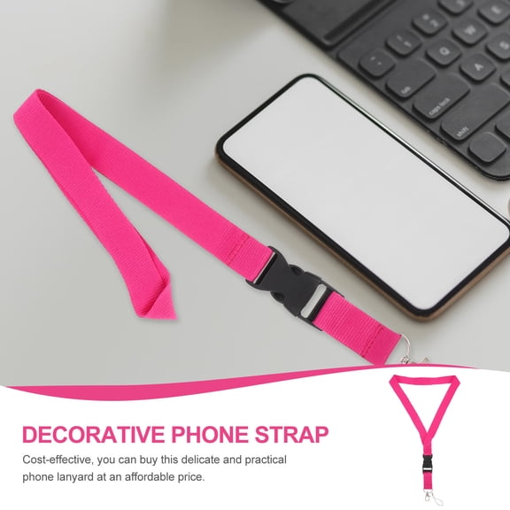 BESTYASH 2-Pack Rosy Decorative Cell Phone Lanyards with Polyester Key Pendants for Daily Use and Convenient Carrying