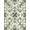 Green Gold Ivory, Pattern 8, variant on ODIKA 8'x10' Washable Area Rug Vintage Botanical Distressed Impressionist Circular Watercolor Refined for Dining Room, Large Office, Lounge, Non-Slip Chair-Friendly Mat