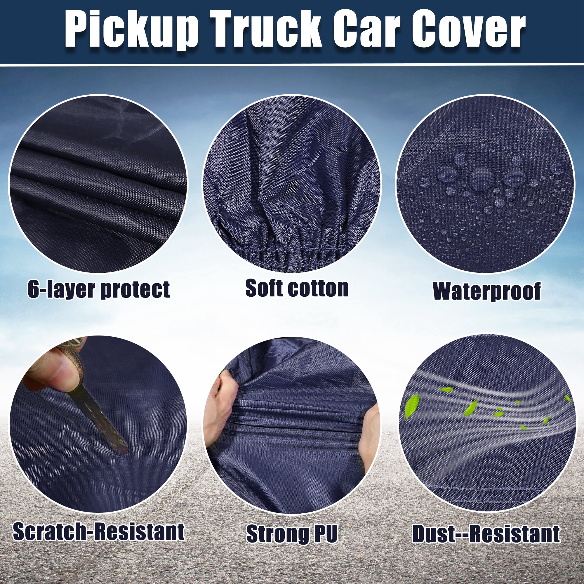 Unique Bargains SUV Car Cover for Jeep Wrangler JK JL 4 door 2007-2021 Sun Protection