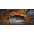 thumbnail image 4 of Fractal Piggy Bank, Ethereal Realm Concept Themed Fantasy Fiction Magic Illustration in Dark Tones, Ceramic Coin Bank Money Box for Cash Saving, 3.6" X 3.2", Orange Tan, by Ambesonne, 4 of 4