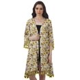 thumbnail image 1 of Moomaya Moss Georgette Printed Shrug Beach Cloth 3/4 Sleeve Cardigans For Women, 1 of 6