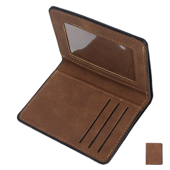 WEUVEB Lightweight PU Card Case Wallet with Multiple Slots for Men and Women, Slim Portable Design