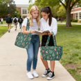 thumbnail image 5 of FORMRS Tote Bag for Women Quilted Large Capacity Travel Work Carry On Shoulder Handbag, Green Christmas Gingerbread, 5 of 7